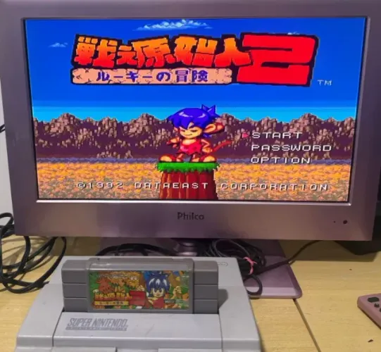 Cartucho Congo's Caper Aventura Tatakae Genshijin 2 Super Nintendo Jogo Rookie no B?ken