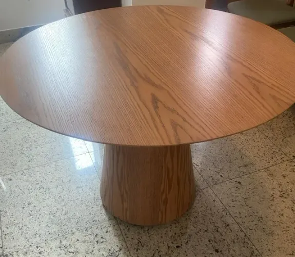Mesa de Jantar Redonda Líder Interiores Carvalho Natural (1,10 m)