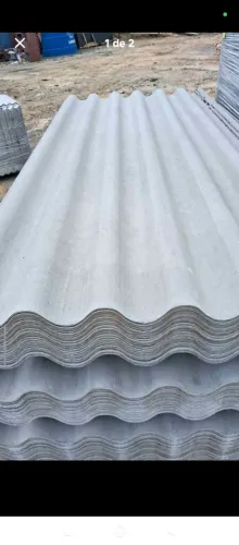 90,00 cada Telha eternit ondulada 2,44x1,10m 6mm
