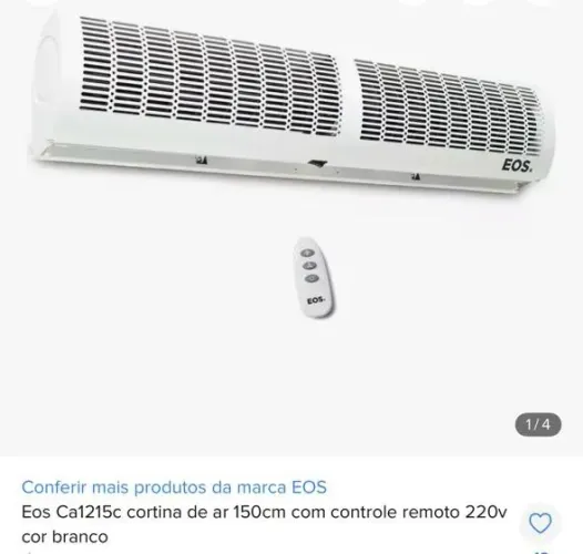 Cortina de ar 150 cm com controle remoto 