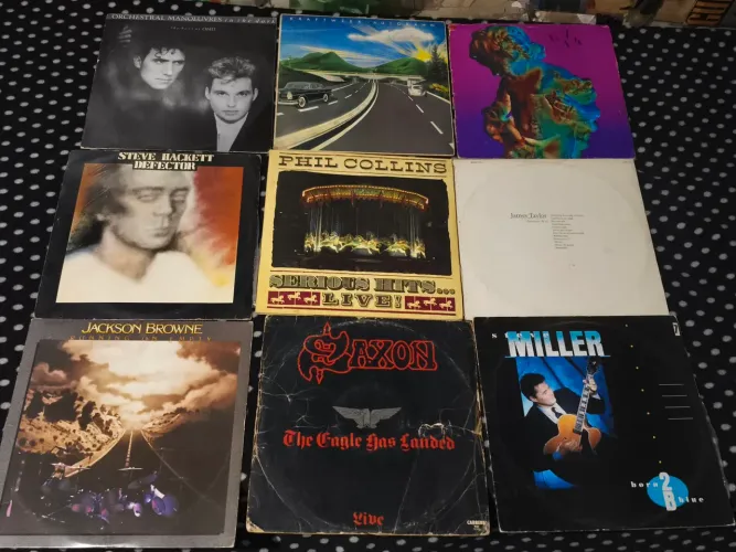 9 lps rock etc Saxon Krafyltwerk OMD Phil Collins vinil