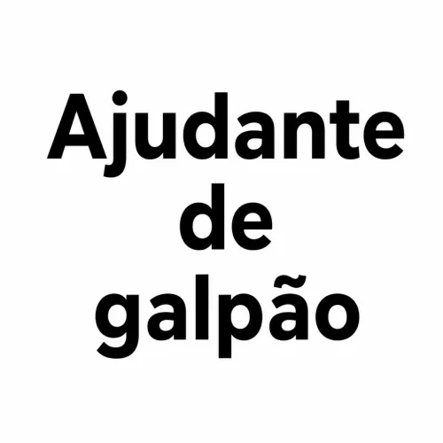 Vaga para Ajudante de galpão Realengo RJ
