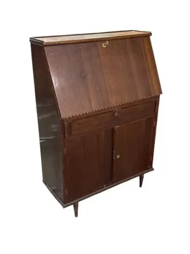 ESCRIVANINHA MADEIRA MACIÇA ANTIGA ORIGINAL - COM CHAVE 1,23X0,84X0,37 CM RETIRAR NA ZONA