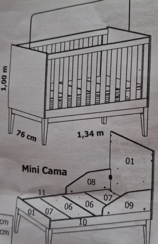 Berço/cama (com colchão)