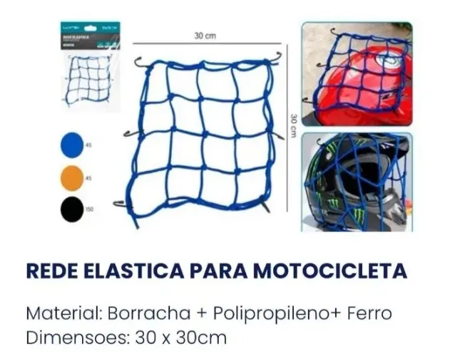 Rede elástico para moto estique bagageiro