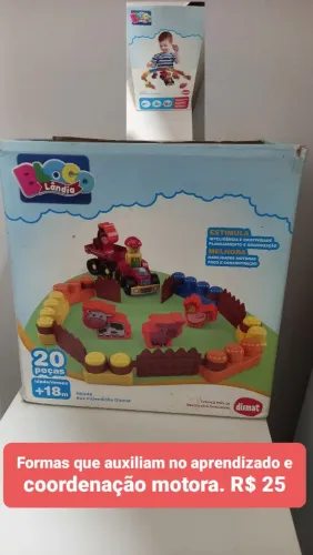 Brinquedo de blocos na Fazenda