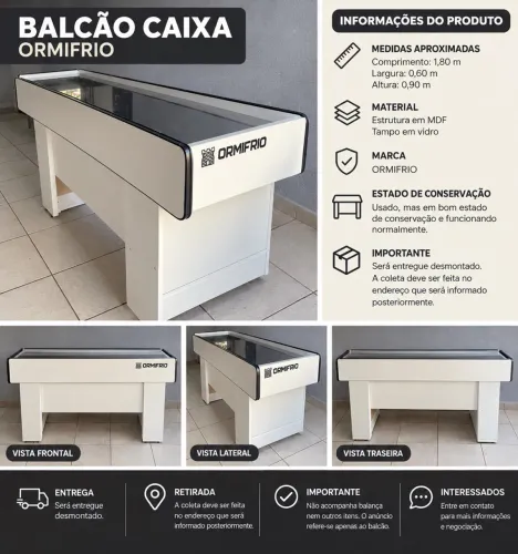 Balcão de caixa ORMIFRIO