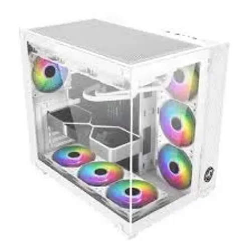 Gabinete Gamer Arbaton Vidro Temperado ARGB Branco Draxen(DRN30A-WH)