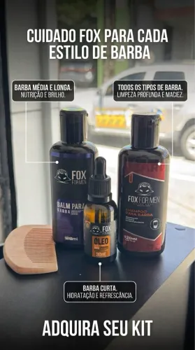 PRODUTOS PARA BARBA FOX FOR MEN