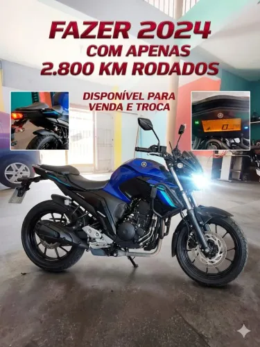 Moto fazer 250 com APENAS 2800 rodados , aceito troca por veículos do meu interesse.