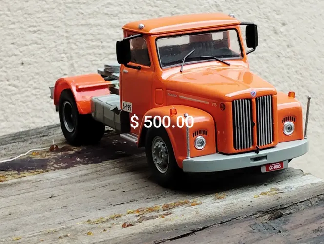 Miniatura caminhão Scania escala 1, 43