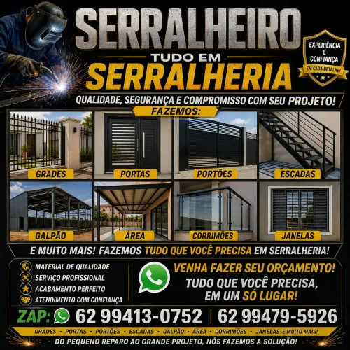 Serralheiro prestação todo tipo de serviço de serralheiria