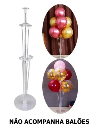 Suporte para Balões 160cm com 7 Hastes Decoração Festa