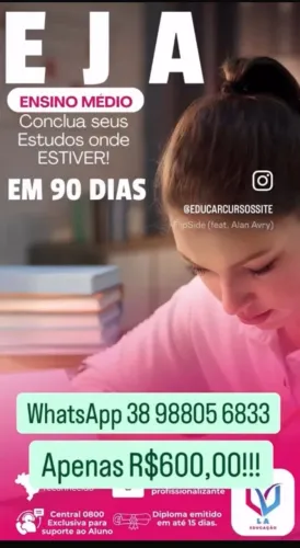 FAÇA EJA 100% EAD E CONCLUA O ENSINO MÉDIO EM 03 MESES