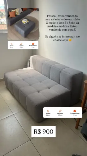 Sofá com puff