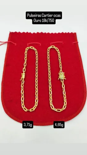 Pulseiras Cartier ocas ouro 18k/750 NOVAS