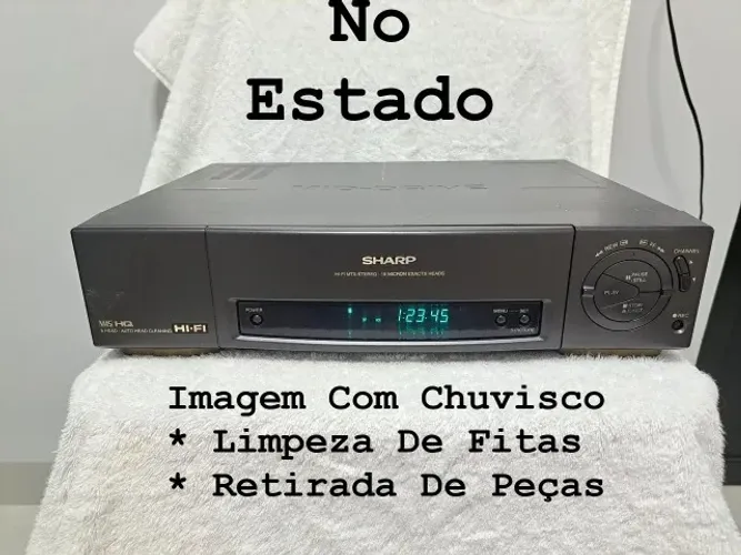 Video Cassete SHARP 6 Cabeças Estéreo VC-1799 - No Estado/Imagem Chuviscada