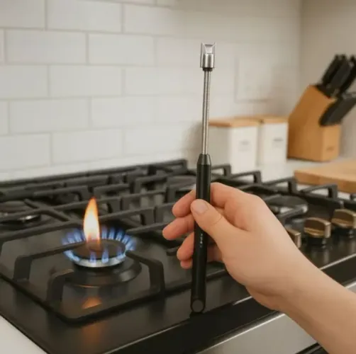 Acendedor Eletrônico Plasma Recarregável USB é ideal para acender fogões, velas, fornos,