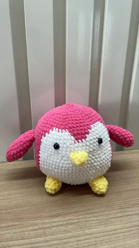 Pinguim rosa Amigurumi NOVO