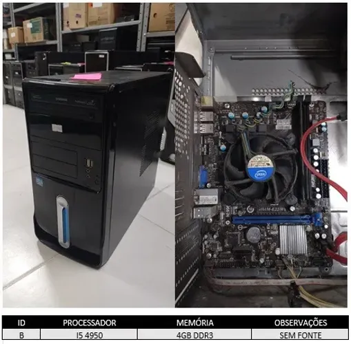 Computadores para uso ou retirada de peças 01/06
