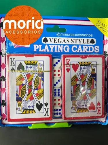 Jogo de Baralho Duplo com 108 Cartas de Papel com Dados