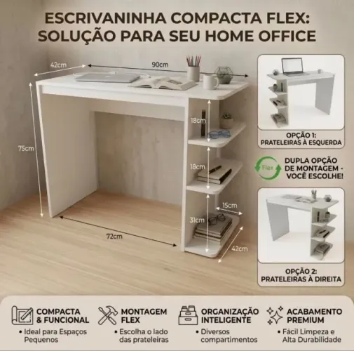 Escrivaninha compacta Flex