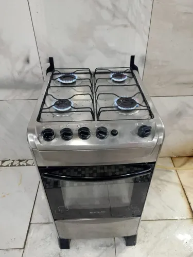 Fogão atlas inox 4 bocas semi novo