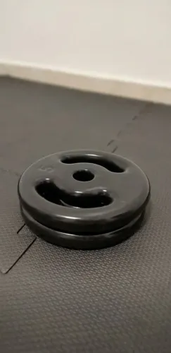 Par de 5kg de Anilhas Emborrachadas Novas - Pesos de Academia e Musculação