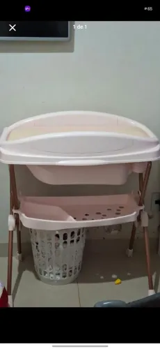 Banheira galzerano com trocador rosa