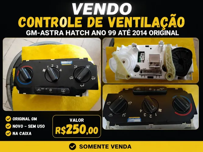 CONTROLE DE VENTILAÇÃO DO GM-ASTRA HATCH ANO 99 ATÉ 2014