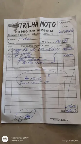 XRE 190 2018 único dono com km 143.147
