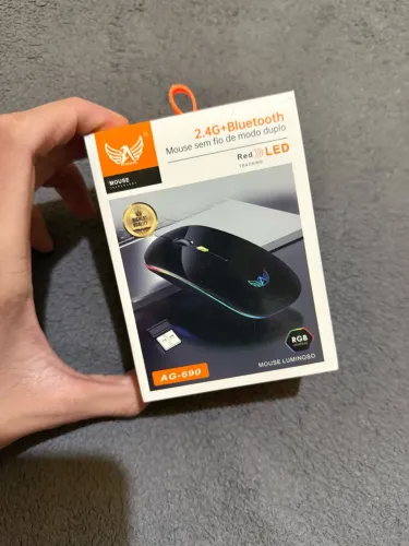 Mouse Sem Fio AG-690 RGB - Bluetooth + 2.4GHz
