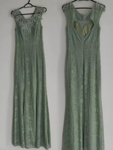 VESTIDO LONGO RENDA VERDE