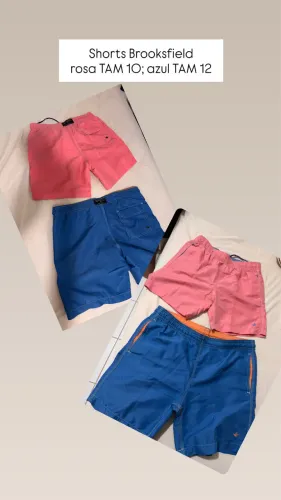 Shorts Brooksfield semi novos azul TAM 12 rosa TAM 10 valor para 2