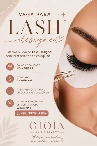 VAGA PARA LASH DESIGNER