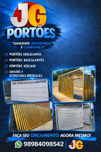FABRICAMOS PORTÕES DE METALON GALVANIZADO PINTADO COMPLETO 
