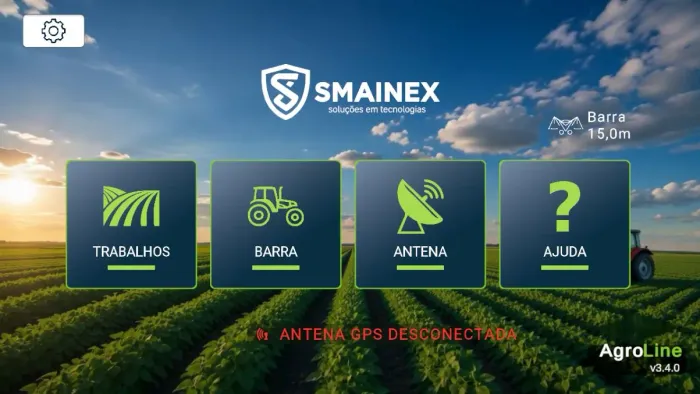 GPS AGRÍCOLA AGROLINE UNIVERSAL RETA A/B, CURVA A/B, MODO LIVRE