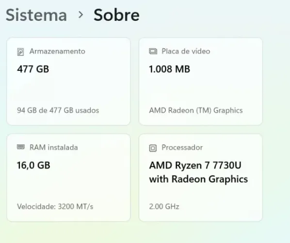 Notebook Lenovo ThinkPad AMD Ryzen 7, placa vídeo 1 GB, 16 GB RAM - NOVISSIMO