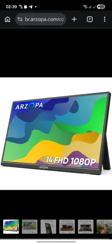 Monitor Portátil AZORPA 14 polegadas 
