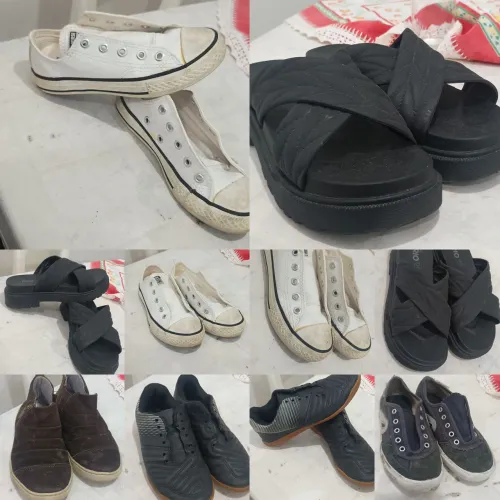 Lote de Sapatos e Roupas infantis 