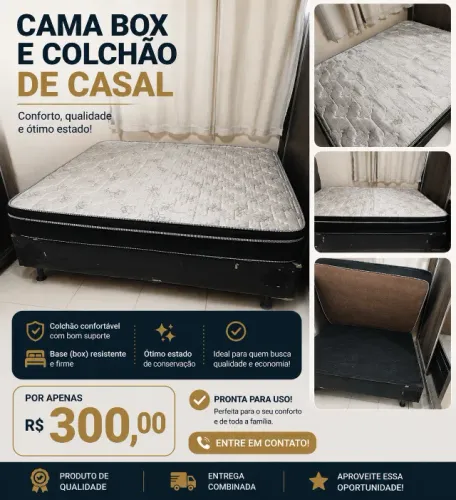 Cama box com colchão