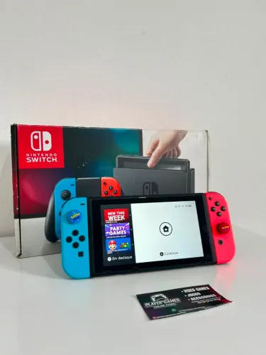 Nintendo Switch Completo!! Impecável!! (Aceito Cartão)