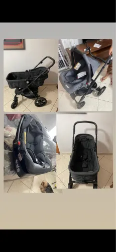 Carrinho Cosco Kids modelo Moisés - acompanha bebê conforto e base. R$800