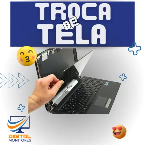 Tela de notebook + instalação