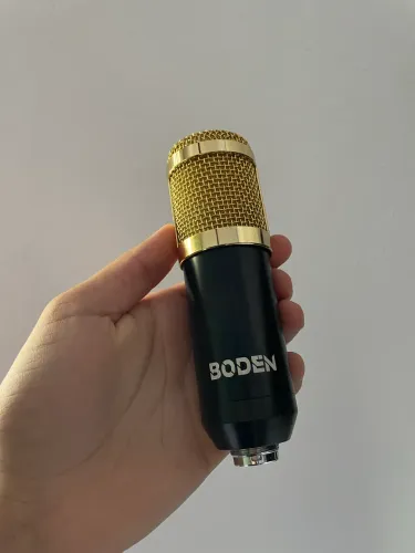 Microfone Boden BM-800 USB Condensador Cardioide cor dourado