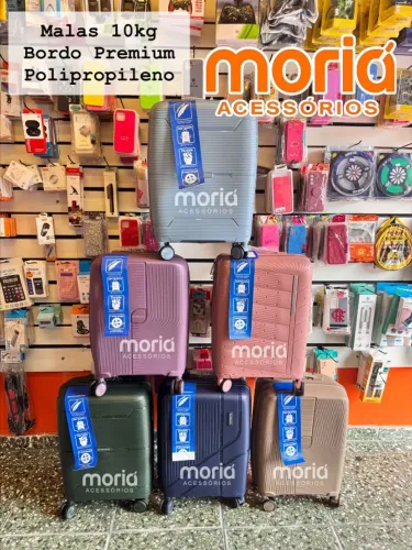 Mala 10kg Polipropileno Premium Nova Rodinha 360° graus Cadeado