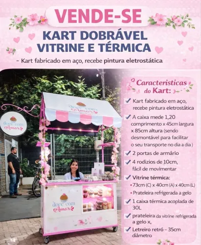 Carrinho dobrável térmico