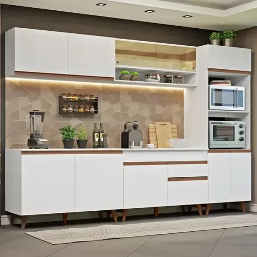 Cozinha Completa Madesa Reims Com Armário E Balcão - Branco