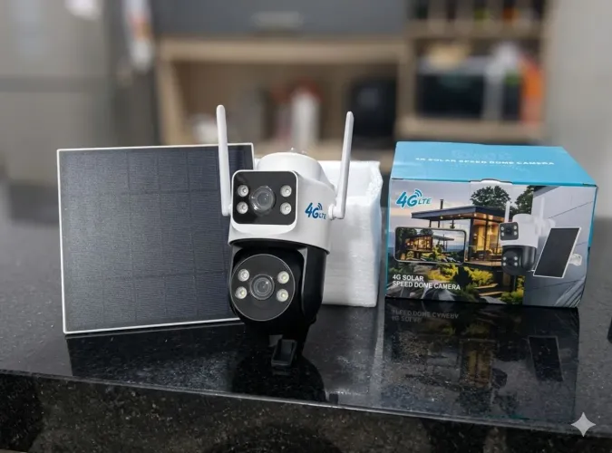 CAMERA SOLAR DUPLA 4G!