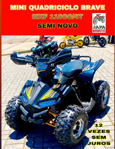 MINI QUADRICICLO BRAVE MXF 110CC/4T SEMI NOVO EM 12 VEZES SEM JUROS 